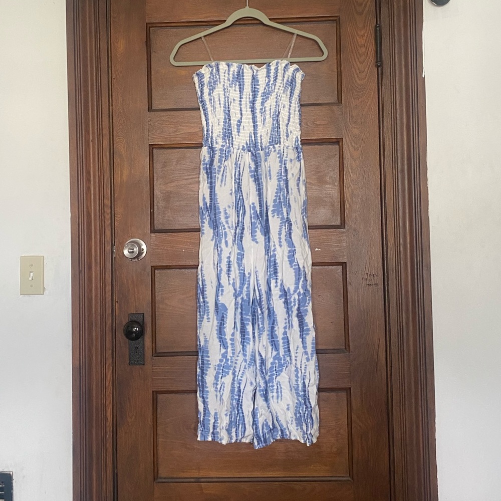 Wide Leg Tube Top Jumpsuit